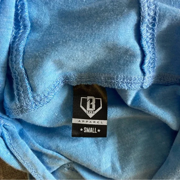 Baseball Lifestyle 101 Off Field Hoodie Men’s Small Blue Pink Lightweight - Picture 8 of 12